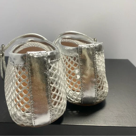 Alaia Silver Mesh Flats